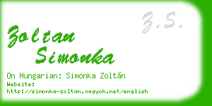 zoltan simonka business card